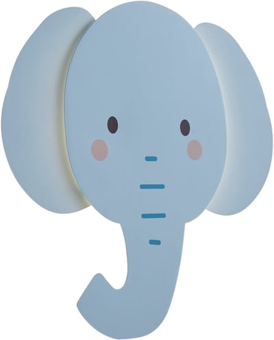 QAZQA animal faces - Voor kinderen Dimbare LED Wandlamp met Dimmer voor binnen - 1 lichts - L 40 cm - Blauw - Kinderkamer