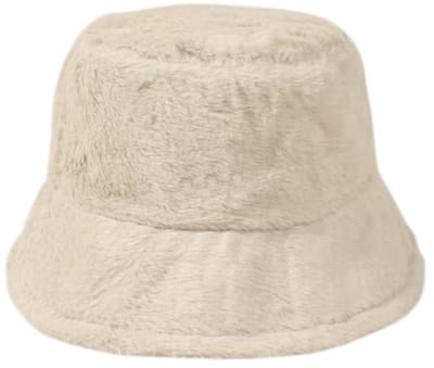 Furry Bucket Hat / Vissershoed - Creme | Polyacryl | Verstelbaar 56-58 cm | Fashion Favorite