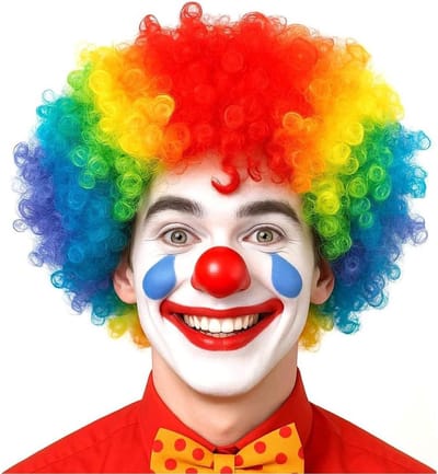 Clownpruik voor kinderen - kleurrijk - synthetisch haar - maak iedereen aan het lachen! - ShopVlot