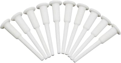 Luchtstopper Ventiel Nozzles - Bal Stopper - Fitness Bal - Set van 10 Stuks - 5 cm Lengte - Wit