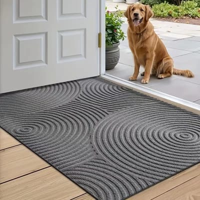 Ulisem - Dirt Trapping Mat voor Binnen en Buiten - Wasbare Deurmat voor Entree, Hal, Tuin en Patio (Grijs, 45 x 75 cm)