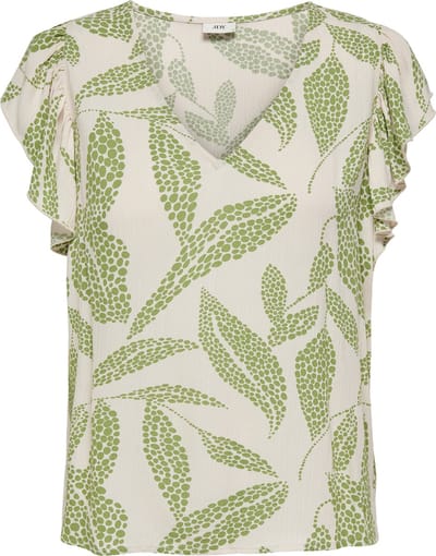Jacqueline de Yong T-shirt Jdybree Life S/s Top Wvn 15322468 Tapioca/piquant Gr Dames Maat - M
