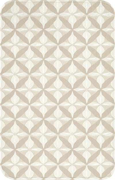 WC mat 50x80 cm - Antislip - Patroon - Klassiek - Beige - Toiletmat - Vloermat - Douchemat - Toilet tapijt - Toiletmatten