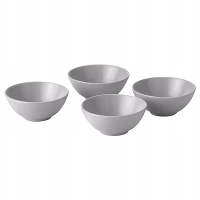 IKEA FARGKLAR Kommetjes Grijs Mat 16 cm - Set van 4