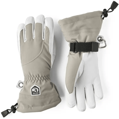 Hestra Heli Ski Dames Handschoen Wintersport (Maat - 6, Kleur - Khaki/Offwhite)