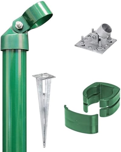 Hekhoek Set - Bevestigingsset Hek - Hekken Plaatsen - Voor Inbetonneren - 1220 mm Hoogte - Groen