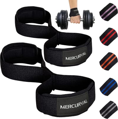 Fitness Straps - Handgrepen Gym - Gewichtheffen Kracht - 8-Vorm Ontwerp - 20x13x2cm - Zwart