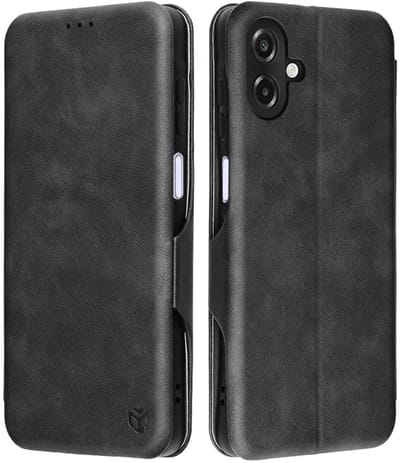 Hoesje geschikt voor Samsung Galaxy A07 4G - Techsuit Safe+ Book Wallet Case - Zwart
