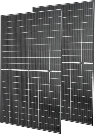 Bifaciale Zonnepanelen - Set van 2 - 2x 400 W - N-type Monokristallijn 16BB, 24% Rendement - IP65 Waterdicht - MC4-Aansluiting - Off-grid, Camper & Boot