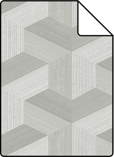 Proefstaal Origin Wallcoverings behang grafisch 3D motief grijs - 26.5 x 21 cm - 347999-S