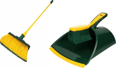 Sorex Tuin schoonmaak set - klauwstoffer en blik/emmer - en klauwbezem 140 cm - Tuingereedschap