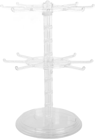 Draaibare Sieradenhouder - Accessoire Organizer - Ruimtebesparend Opbergen - 360 Graden Draaibaar - 20.5x30x20.5 cm - Transparant