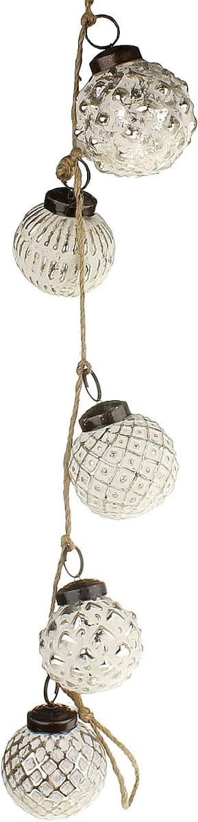 Kerstballen en Garland Set van 5, Decoratie voor Kerstboom en Deur, Adventskrans Versiering en Boomdecoratie