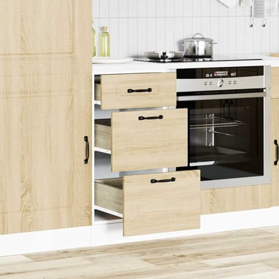 vidaXL - Onderkast - Kalmar - bewerkt - hout - sonoma - eikenkleurig