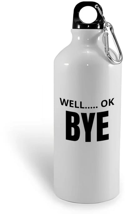 Hacebo® - Well ok bye waterfles - Afscheid bedank cadeau - collega's - werk - afscheidscadeau - verjaardagscadeau - kado - water fles - 400ML