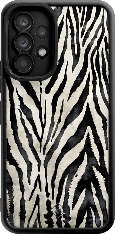 Casimoda® hoesje - Geschikt voor Samsung Galaxy A53 - Zebra Safari - Zwart TPU Backcover - Geen opdruk - Zwart