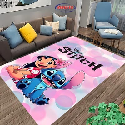 NR.3 Disney Lilo & Stitch Thema Tapijt! Slaapkamer Woonkamer Bedmat, Antislip Exquise Huisdecoratie, Duurzaam Machinewasbaar Kleed 40x60cm (16x24in)
