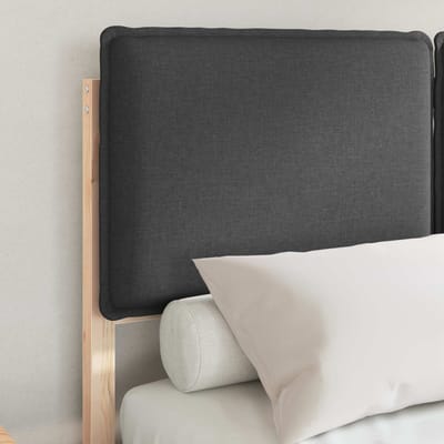 vidaXL - Bedframe - met - Gevoerde - Hoofdbord - Donkergrijs - 120 - x - 200 - cm