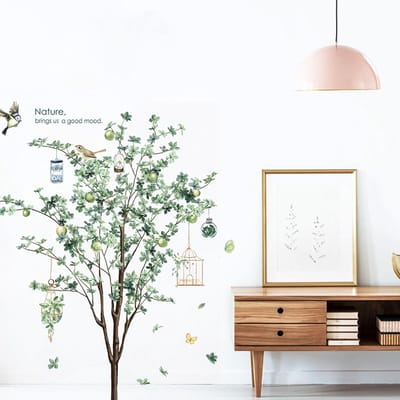 JHUBERS - Muursticker Eucalyptus - Groene Planten - Verwijderbaar - Woonkamer Decoratie - Slaapkamer - Kantoor - Kinderkamer - Badkamer - Natuurlij...