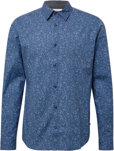 s.Oliver - male - Slim fit: stretch katoenen overhemd met all-over print