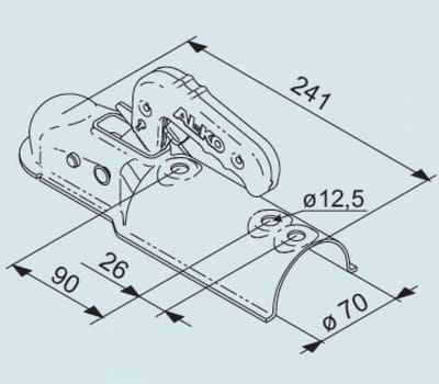 AL-KO koppeling ongeremd R70 750KG