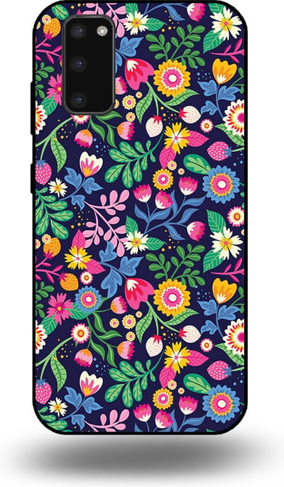 Smartphonica Telefoonhoesje geschikt voor Samsung Galaxy S20 Plus met bloemen opdruk - TPU backcover case flower design geschikt voor Samsung Galaxy S20 Plus