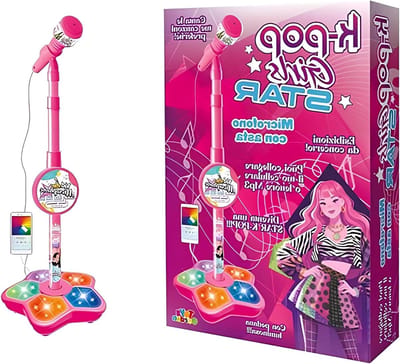 Karaoke Microfoon - Kinder Microfoon - Zingen en Optreden - Met Lichteffecten - Verstelbaar tot 100cm - Kleurrijk