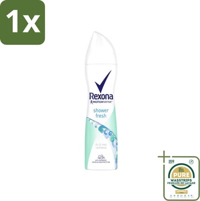 1 x Rexona - Shower Fresh - Deodorant Spray - Anti-transpirant - 150 ml- Shower Fresh - Deodorant Spray - Anti-transpirant - 48 Uur Bescherming - Motion Sense