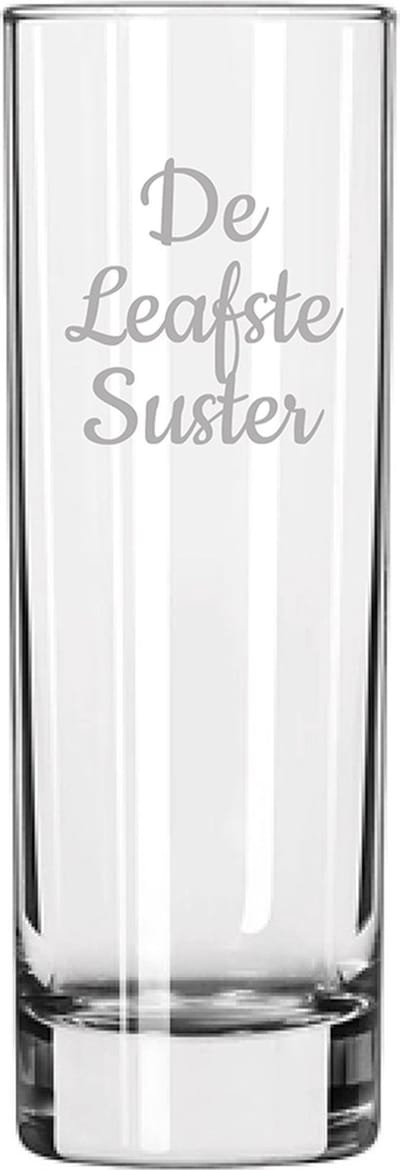 Gegraveerde longdrinkglas 22cl De Leafste Suster