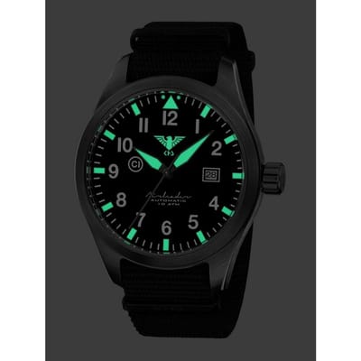 KHS - KHS.AIRBSABLA.NB - Polshorloge - Automatisch - Airleader Black Steel - Heren