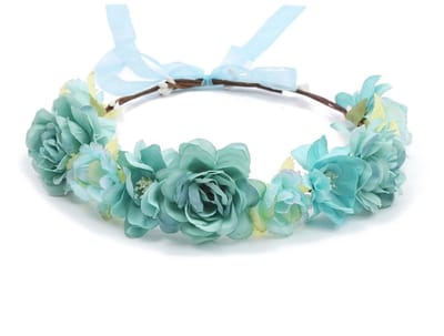 Dailygoods- Bloemenkrans Kunstbloemen - Hoofdband Dames - Haaraccessoires Festival - Verstelbare Band - Meisjes - Handgemaakt van Polyestervezel - Haarband