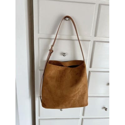 Koreaanse Versie van Herfst en Winter Retro Suède Tote Tas voor Dames Nieuwe Slack Pendeltas Eén-schouder Crossbody Tas gray