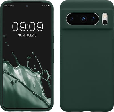 kwmobile telefoonhoesje geschikt voor Google Pixel 8 Pro - Hoesje met siliconen coating - Smartphone case in mosgroen