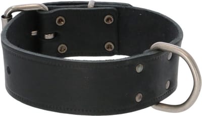 Adori Halsband Vetleder Met Print Zwart - Hondenhalsband - 50x4 cm