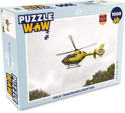Puzzel Gele traumahelikopter - Legpuzzel - Puzzel 1000 stukjes volwassenen