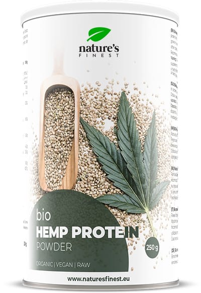 Nature's Finest Bio Hemp Protein Powder - biologisch hennepzaadpoeder - plantaardige eiwitten - spieropbouw en herstel - rijk aan vezels - ondersteunt energie en vitaliteit - vegan - zonder toegevoegde suikers