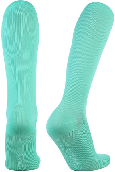 KANGKA® Compressiekousen Maat 43-46 (XXL) - Lichtgroen - Steunkousen voor Zittend en Staand Beroep - Reissokken - Compressie sokken voor Hardlopen, Wandelen, Vliegtuig
