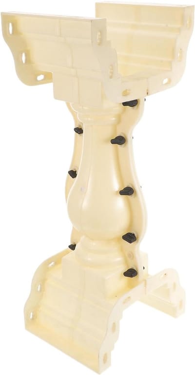 Kunststof Cementmal - Zuilen Vorm - Balkon Decoratie - Klassieke Stijl - 59 x 25 cm - Beige