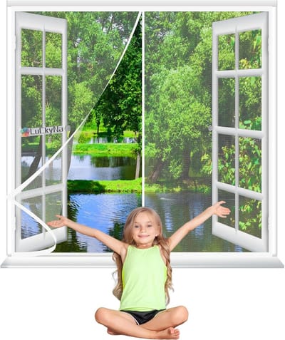 Zelfsluitend Hor voor Deur 150x195cm met Magnetische Sluiting en Insectengaas