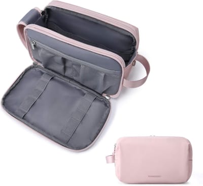 QTTVBTNA Toilettas - Unisex - Travel Organizer - Toilettas Heren - Toilettas Dames -roze - Waterafstotend