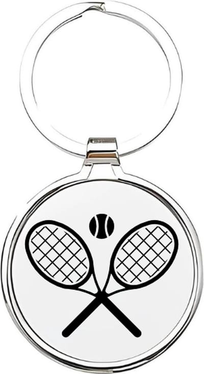 Akyol - tennis Sleutelhanger - Tennis - tenissers - cadeau - sport sleutelhanger - sport - gepersonaliseerd - tennissers - sleutelhanger voor tennissers - racket - sleutelhanger voor jongens - bal - ballen - sleutelhanger tennisracket - 4 x 7,5 CM