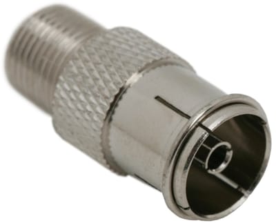 10x F-Connector naar TV Coax Koppeling – F Socket naar Coax Socket Adapter – Metalen Antenne Verloopstuk - 10 Stuks [05146]