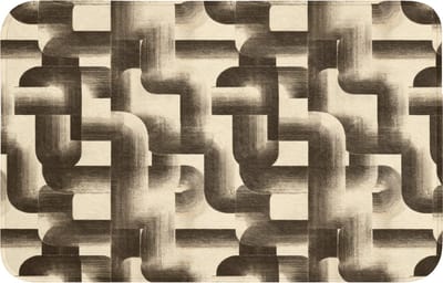 Badmat 80x50 cm - Antislip - Abstract - Retro - Zwart - Badmatten voor badkamer - Badkamermat - Douchemat - Badkamer mat