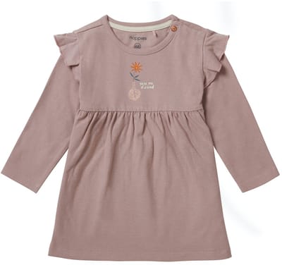 Noppies Girls dress Velda long sleeve Meisjes Jurk - Fawn - Maat 74