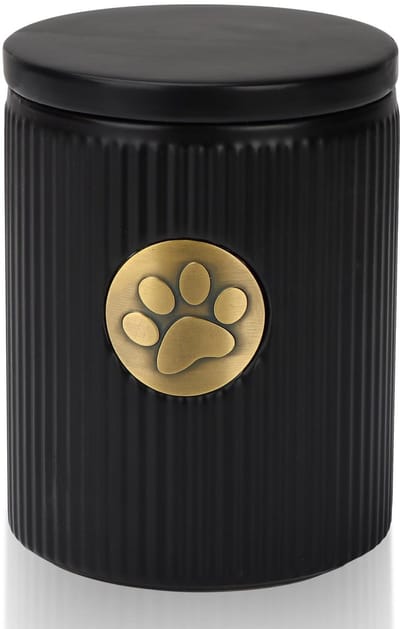 Dailygoods- Hondenurn voor as tot 15kg - Dierenurnen voor honden - Gedenkurn met pootafdruk - Duurzaam keramiek - Hoogwaardige kwaliteit - Aandacht voor detail - Dierenurn
