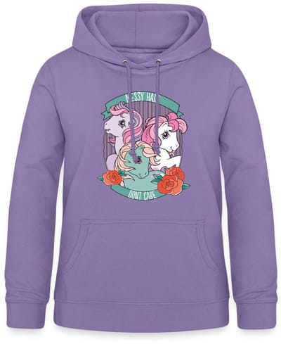 My Little Pony Retro Messy Hair Don't Care Statement Hoodie Dames