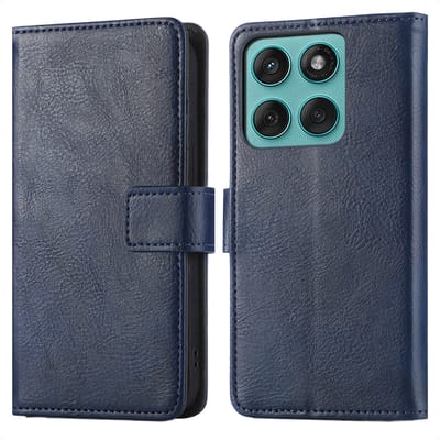 imoshion Hoesje - Geschikt voor Motorola Moto G57 Power - Luxe Bookcase - Donkerblauw