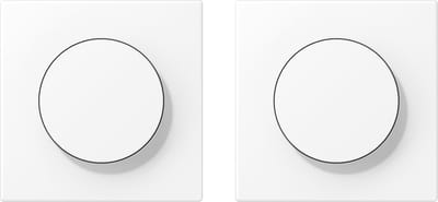 DUOPACK Afdekramen dimmer met knop voor alle dimmers - Wit - RAL9010 - 2 stuks - Afdekraam - Afdekplaat - Afdekplaatje - Afdekplaten