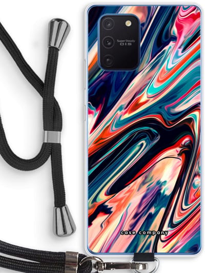 Case Company® - Hoesje met koord geschikt voor Samsung Galaxy Note 10 Lite hoesje met Koord - Quantum Being - Telefoonhoesje met Zwart Koord - Bescherming aan alle Kanten en Over de Schermrand