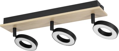 EGLO RIELVES SPOT RAIL L400 3X4.2W HOUT/ZWART/WIT FSC